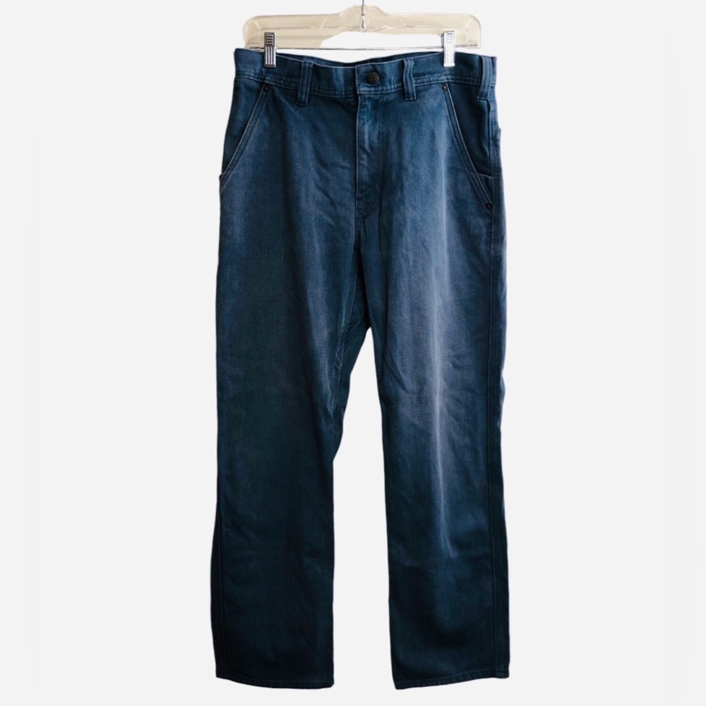 VTG 90s Y2K Patagonia Utility Workwear Pants L Blue Mens Straight 32 Waist jeans - Picture 3 of 13